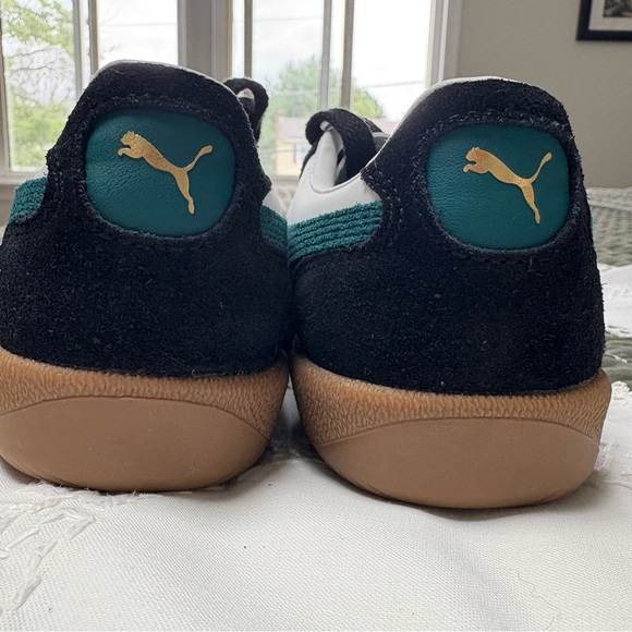 Puma Palermo Black White Green Sneakers Sz 5 NWT - Picture 6 of 9